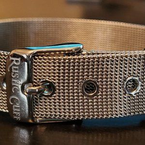 Rustic Cuff Silver Metal Mesh Buckle Bracelet